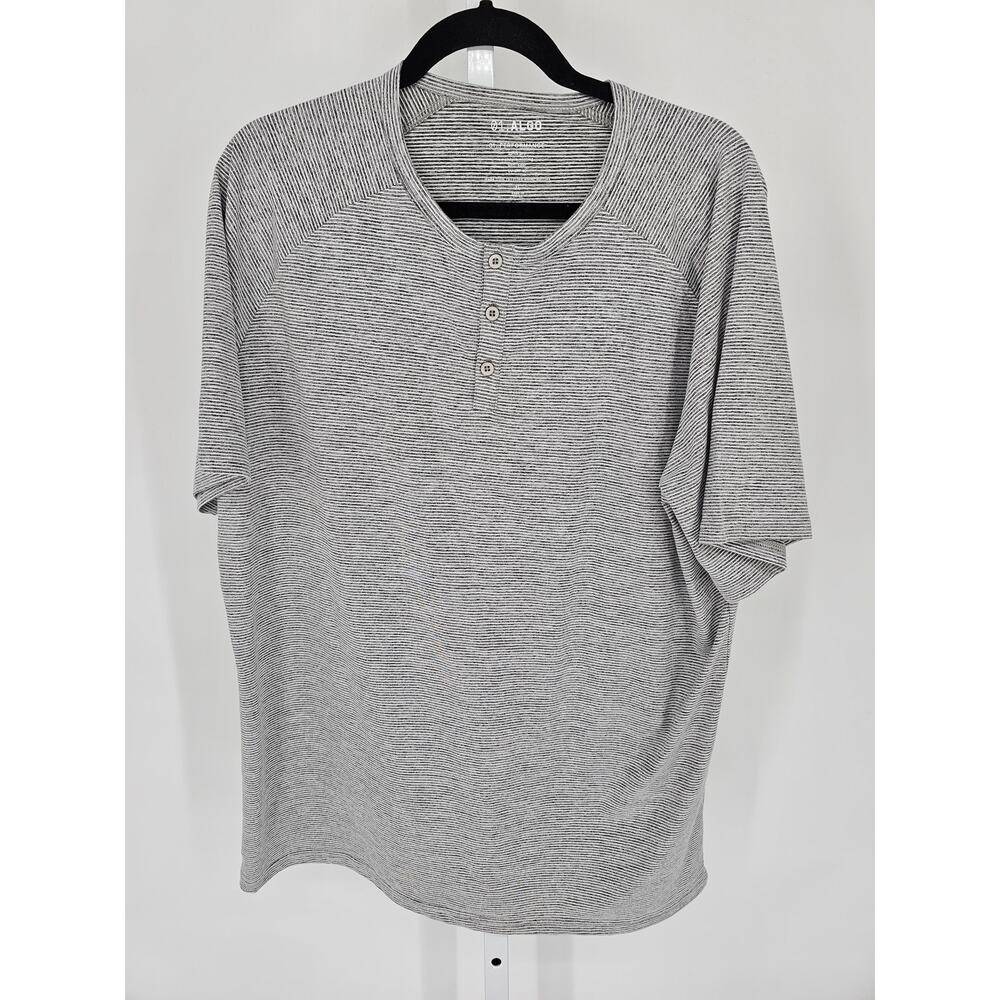 01.Algo Performance Mens Sz XL Short Sleeve Athletic T Shirt Gray